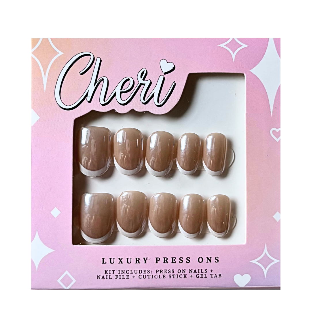 French Chrome - Vanilla Cream Press On Nail Kit