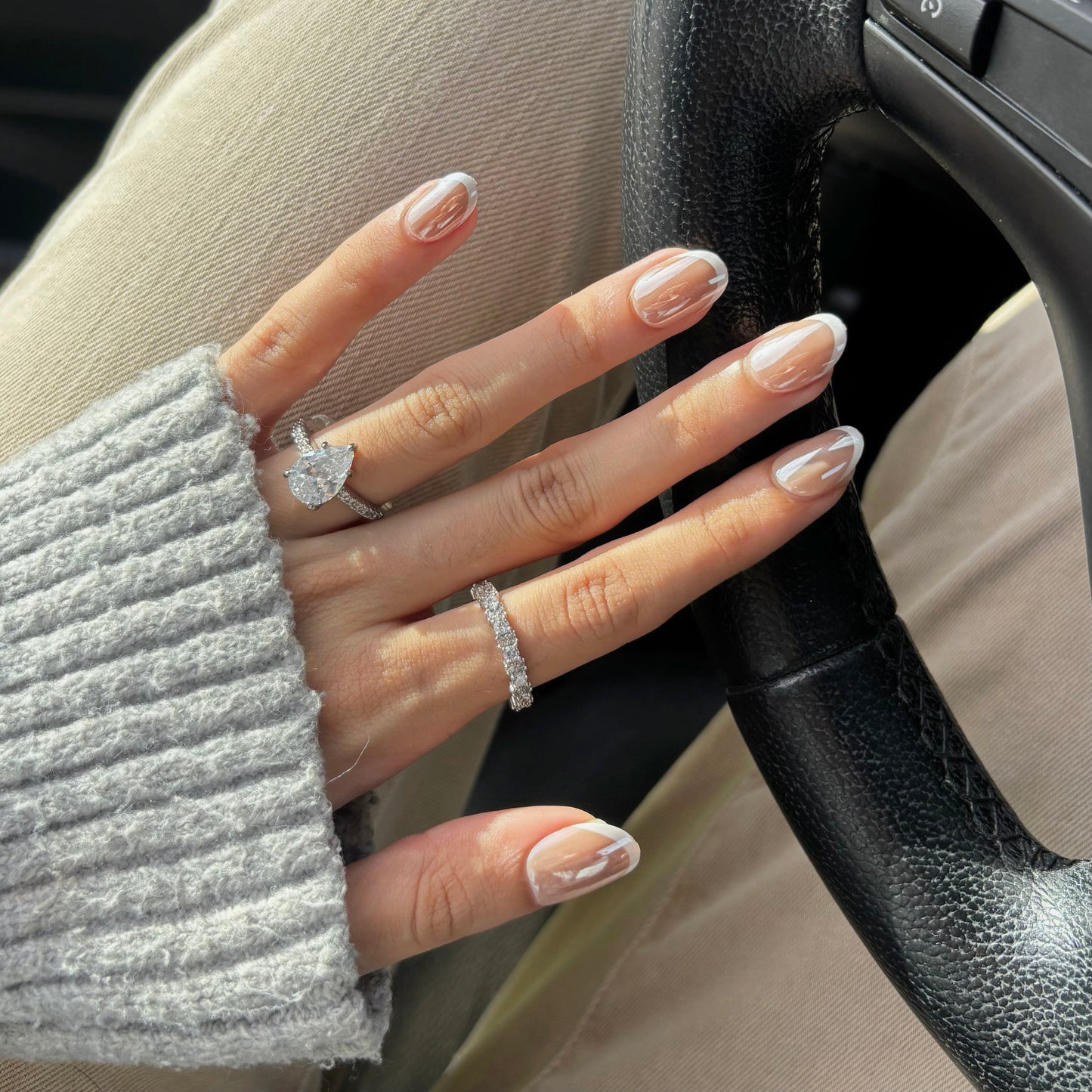 French Chrome - Vanilla Cream Press On Nail Kit
