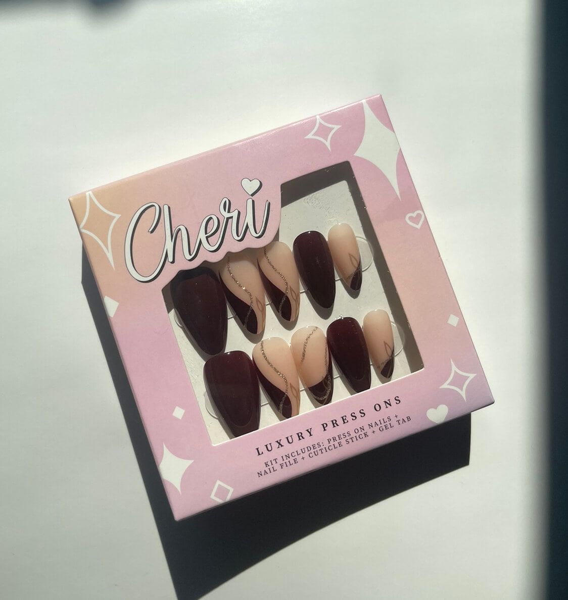 Plum Drizzle Press On Nail Kit